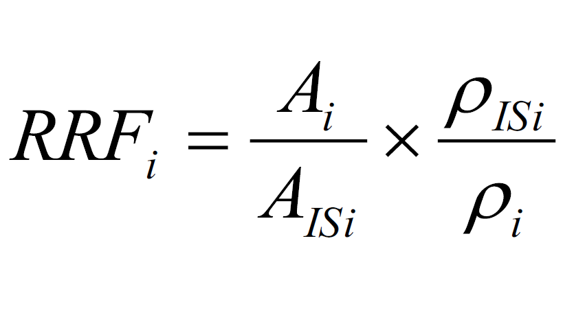 平均相對響應因子法計算公式